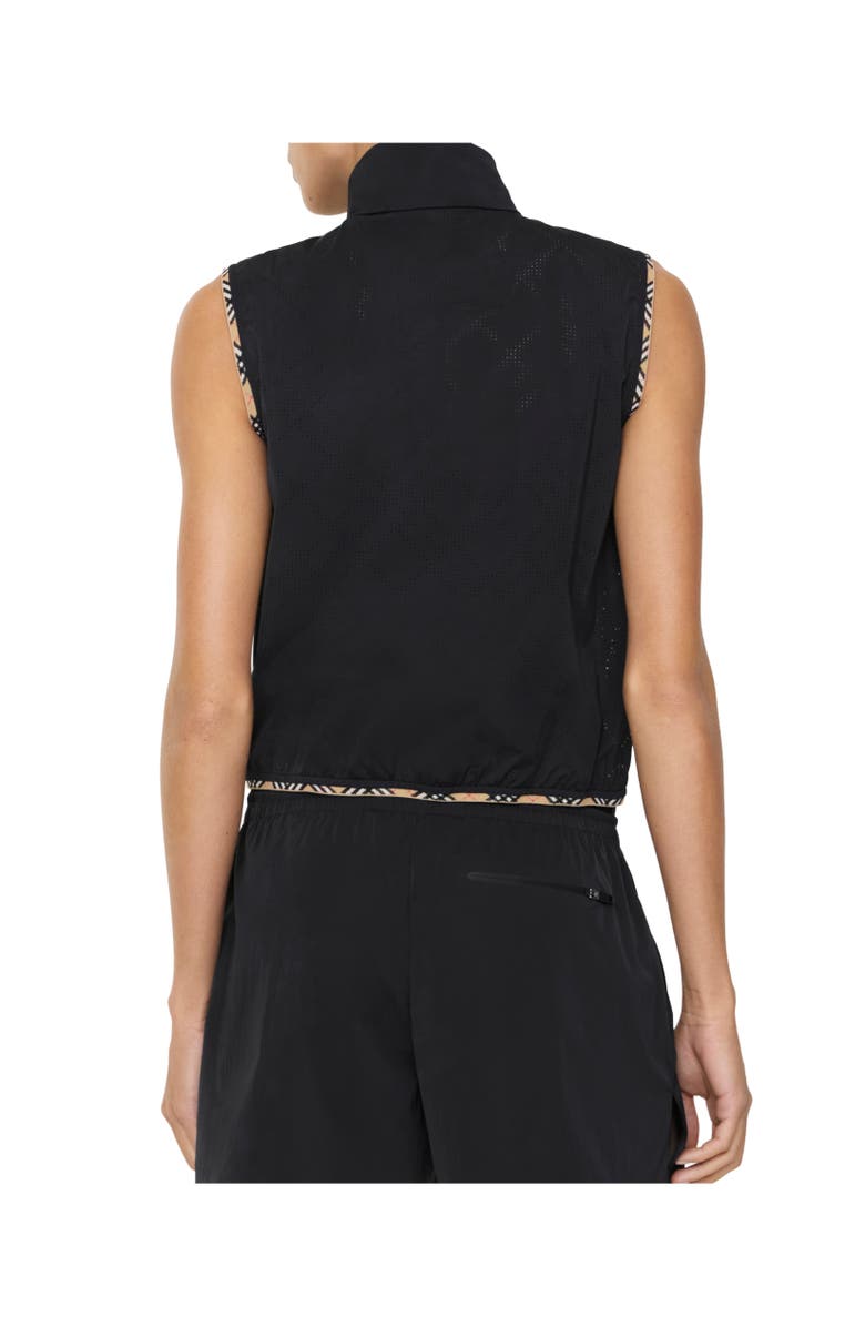 Burberry Stretch Nylon Gilet, Alternate, color, Black