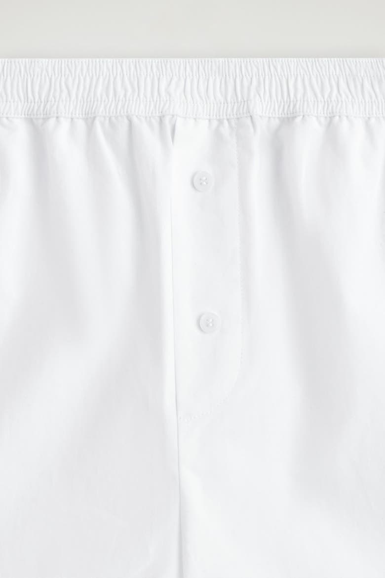 Lace-trimmed Cotton Shorts, Alternate, color, WHITE