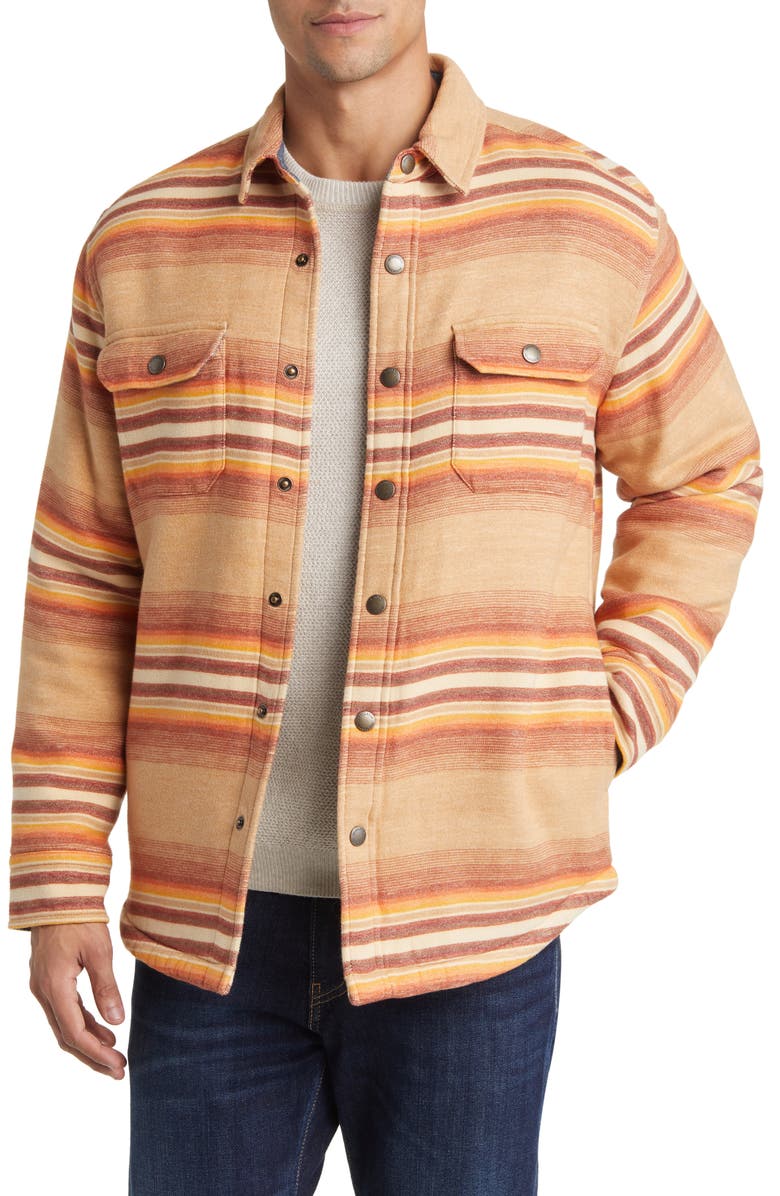 Pendleton Bay City High Pile Fleece Lined Shirt Jacket, Main, color, 