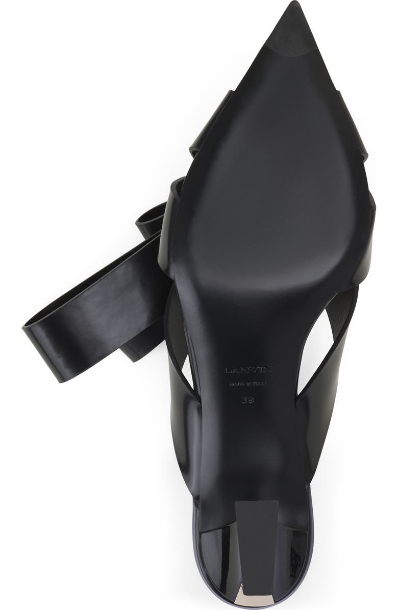 Lanvin Cadeau Leather Mules With Heel, Alternate, color, Black