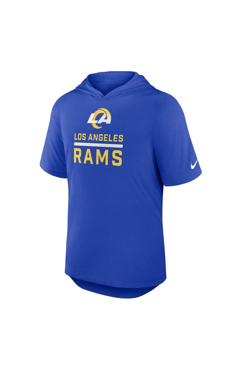 Nike Men's Nike Royal Los Angeles Rams Lockup Tri-Blend Hoodie T-Shirt, Alternate, color, Royal