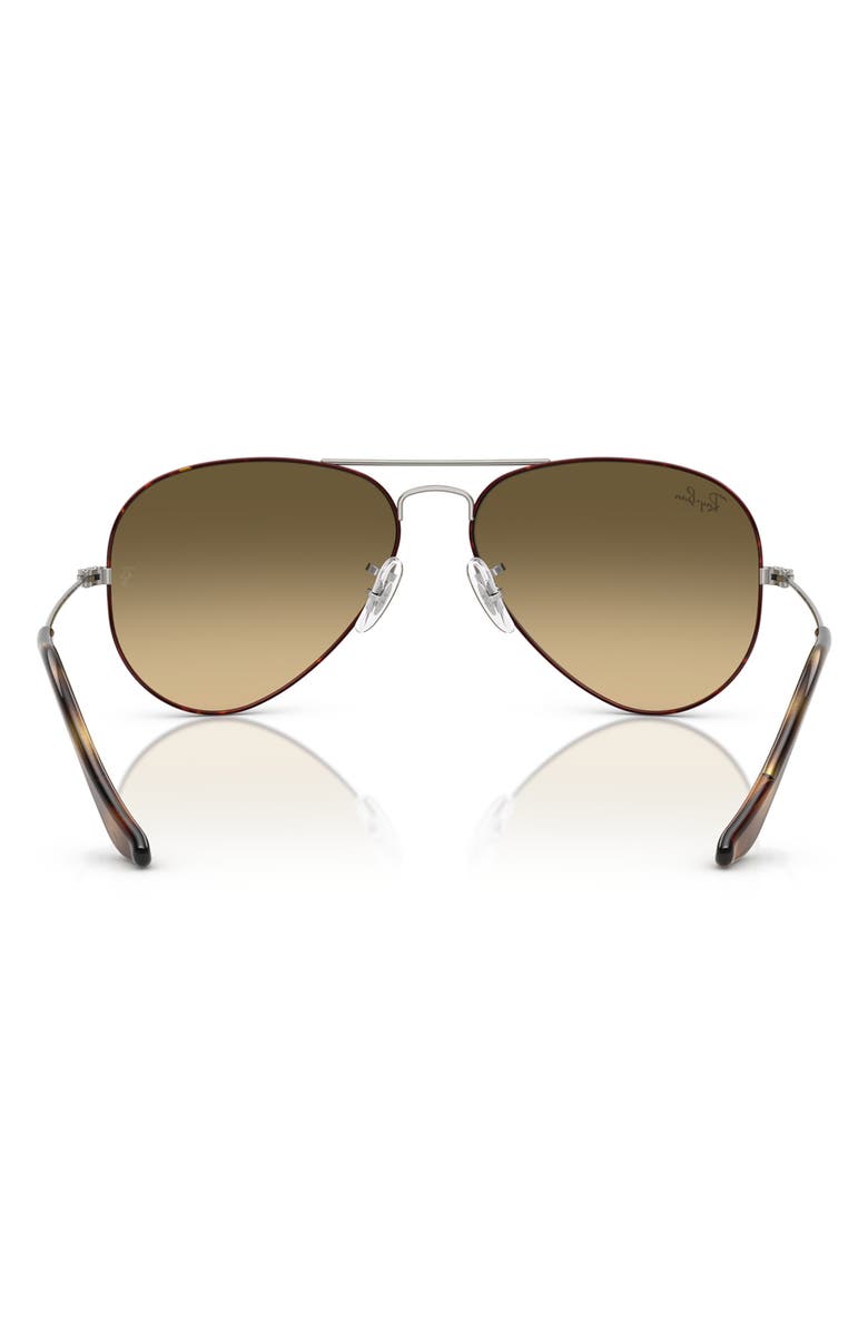 Ray-Ban Original 62mm Aviator Sunglasses, Alternate, color, Black Havana