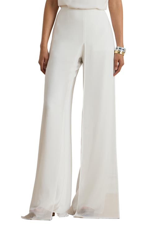 Paski Georgette Overlay Wide Leg Pants