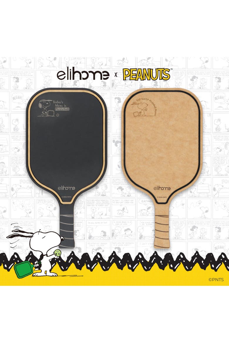 Peanuts Pickleball Charcuterie Cutting Board - Eat Sleep Pickleball Repeat, Alternate, color, Beige