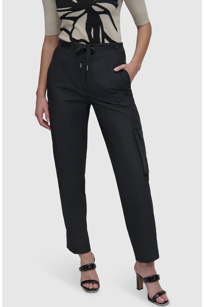 Taffeta Cargo Pants, Main, color, BLACK