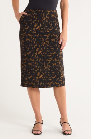 Theory Tortoiseshell Pencil Skirt In Multi