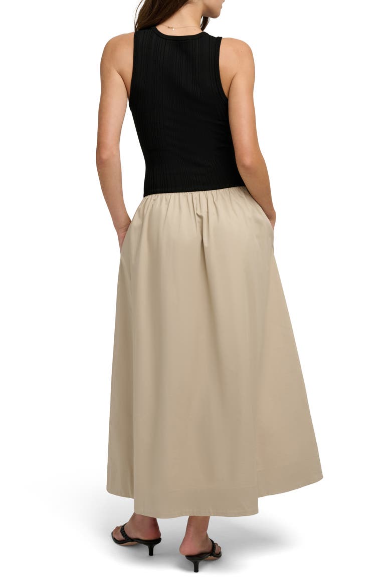 The Lennon Sleeveless Maxi Dress, Alternate, color, BLACK/ KHAKI