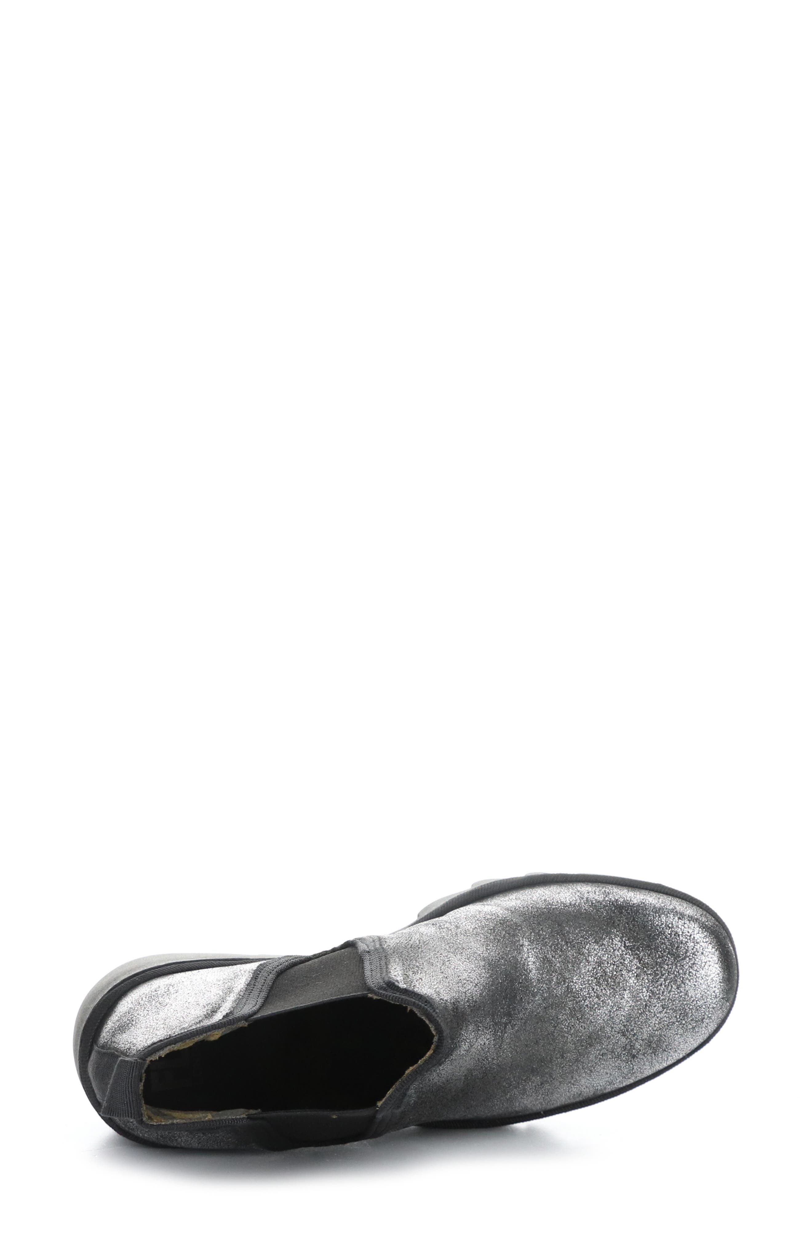 Fly London Byne Wedge Chelsea Boot, Alternate, color, 017 Silver Dk Flash
