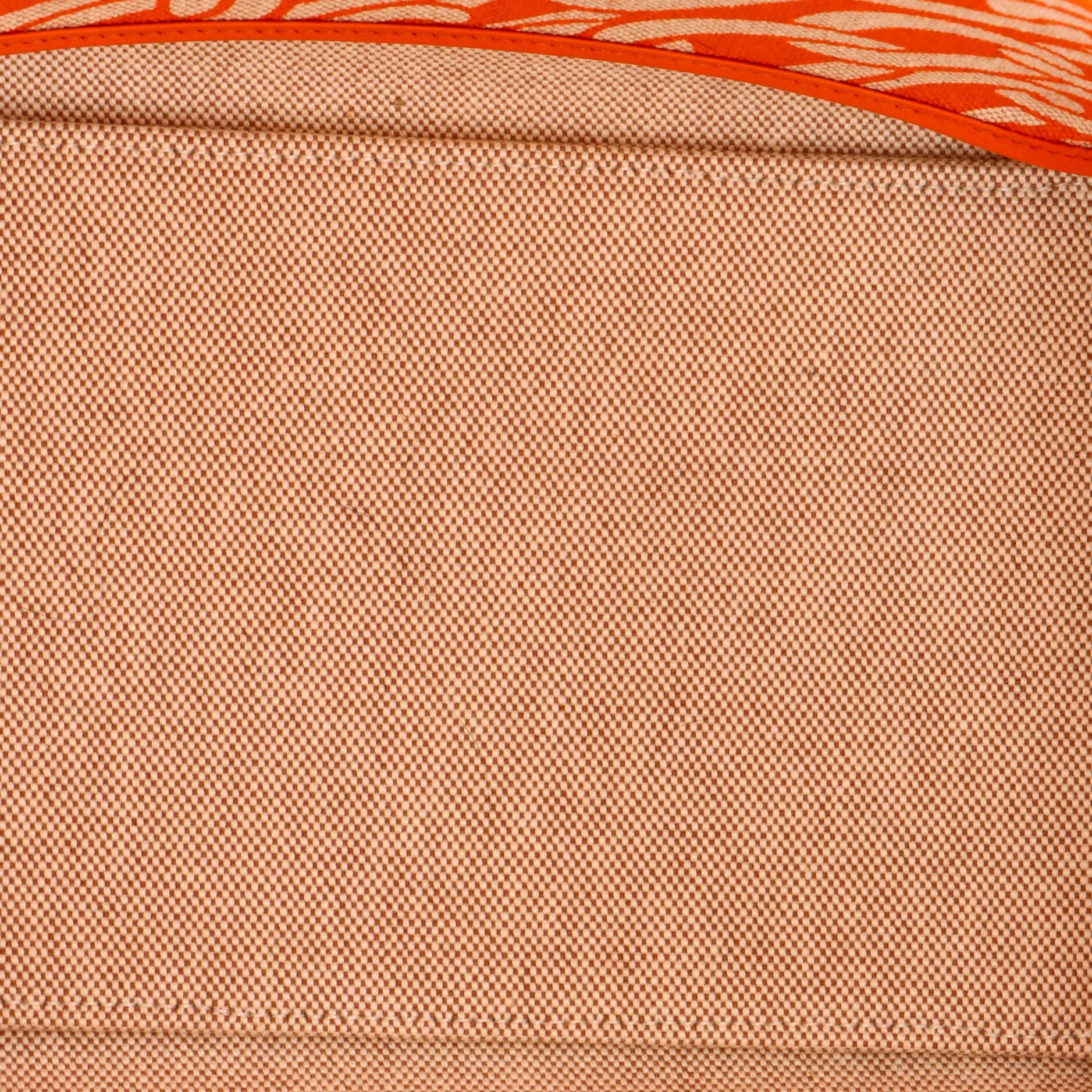 Pre-Owned Hermes Sac Steeple Tote Printed Toile with Leather 25, Alternate, color, Orange Minium