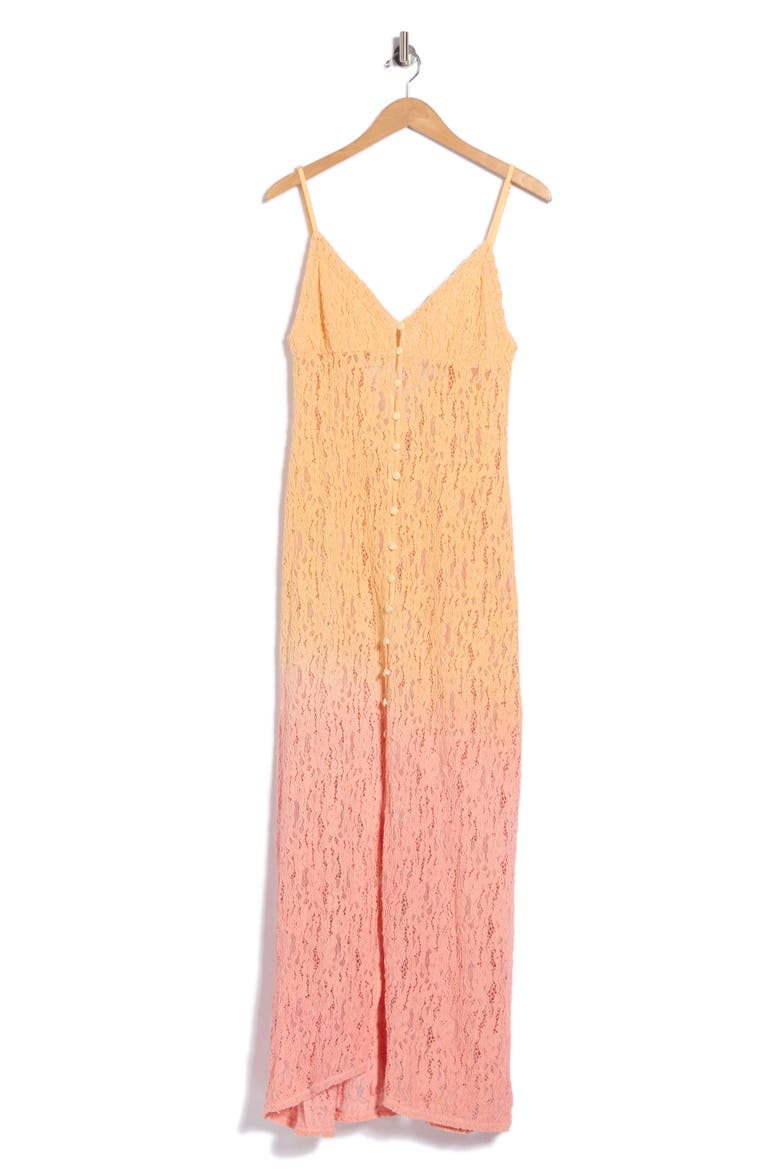 Elowen Lace Maxi Cover-Up Dress, Main, color, LT/ PASTEL YELLOW