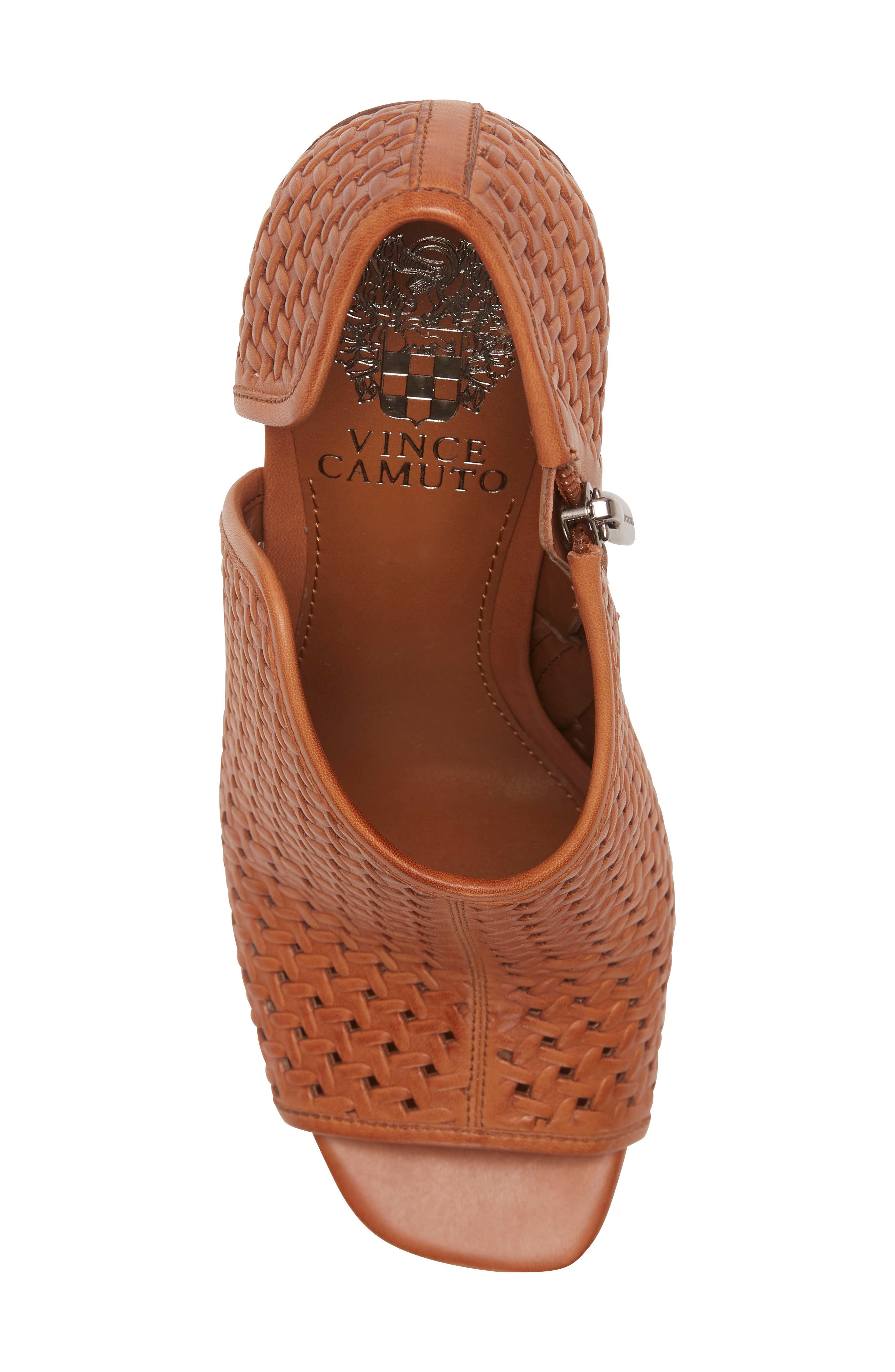 Vince Camuto Prisha Perforated Open Toe Bootie, Alternate, color, 