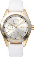DKNY Three Hand Quartz Leather Strap Bracelet, 34mm