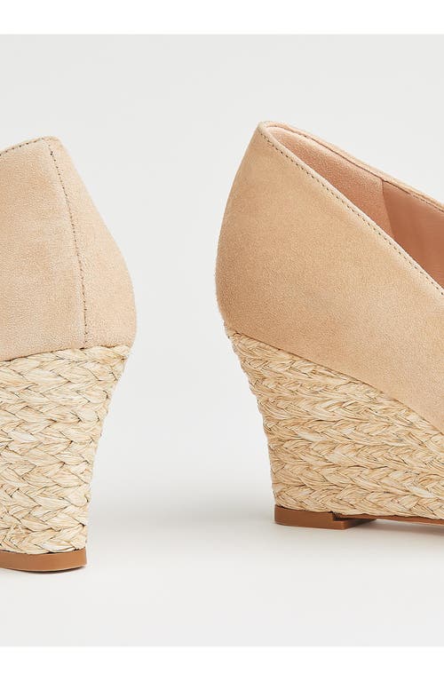Lk Bennett Eevi Leather Wedge Court Shoes In Brown