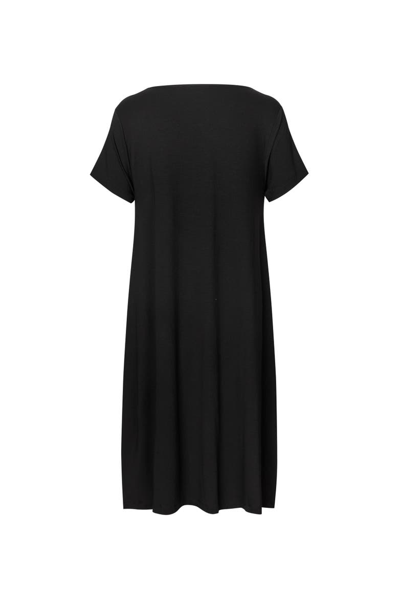 Manyvi Short Sleeve Jersey Dress, Alternate, color, Black
