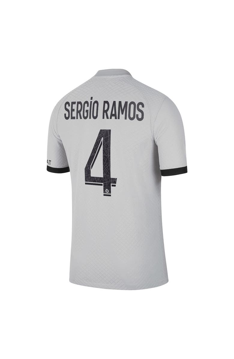 Nike Men's Nike Sergio Ramos Black Paris Saint-Germain 2022/23 Away Vapor Match Authentic Player Jersey, Alternate, color,