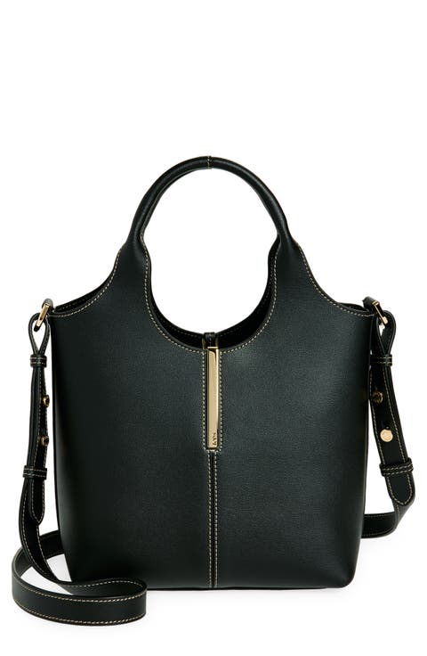 Mini Leather Shopping Bag Tote