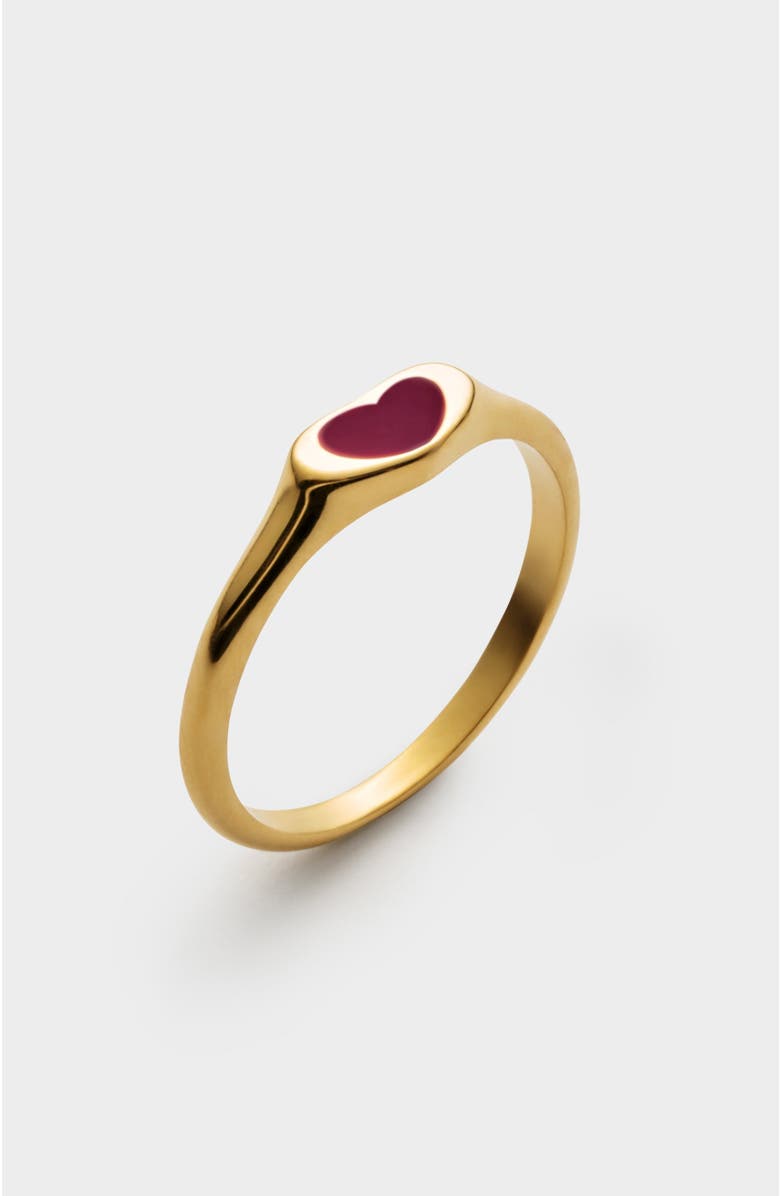 Katie Loxton Rouge Heart Ring, Alternate, color, Gold Coated