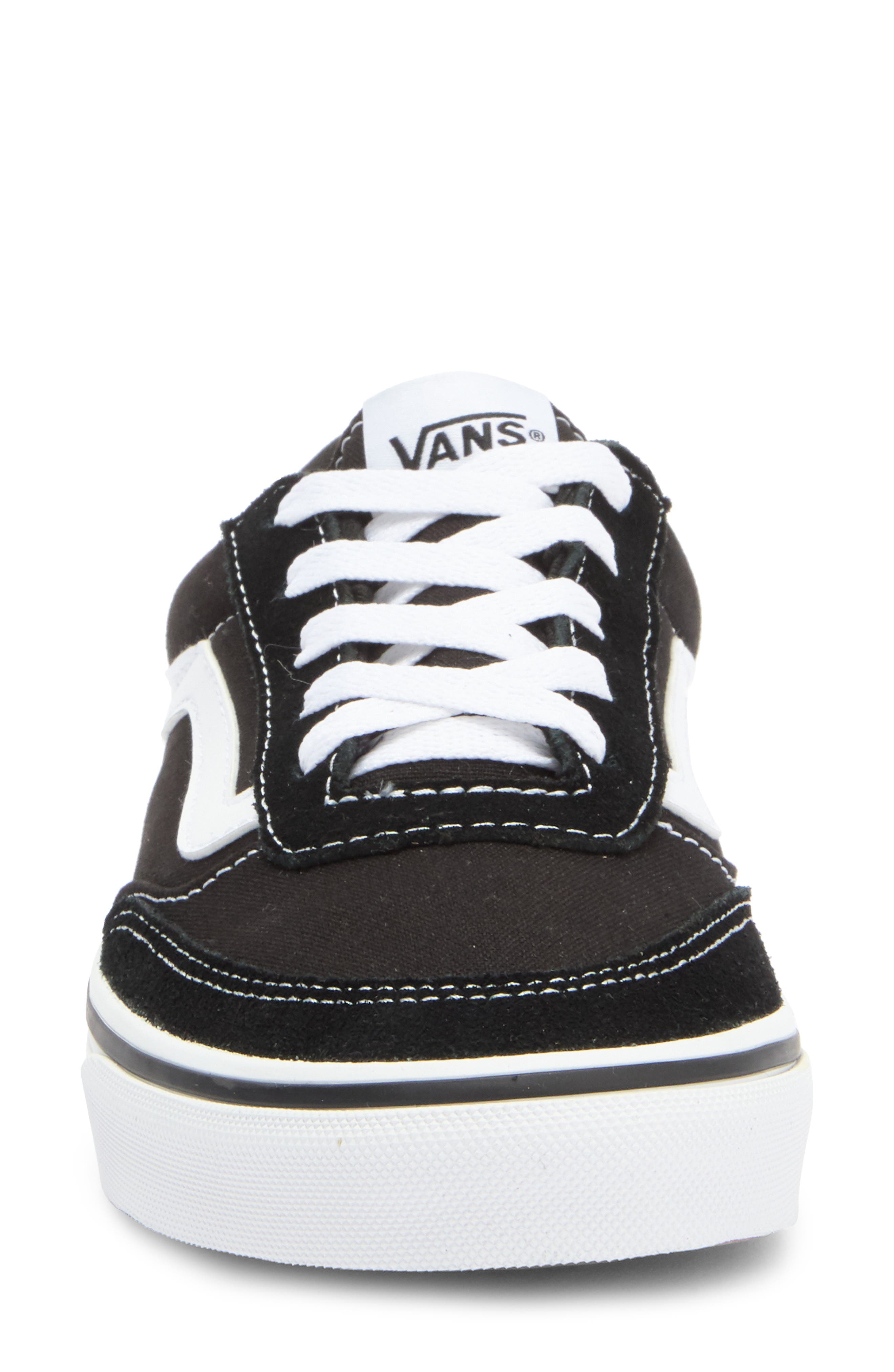 Vans Brooklyn Sneaker, Alternate, color, Suede/ Canvas Black/ White
