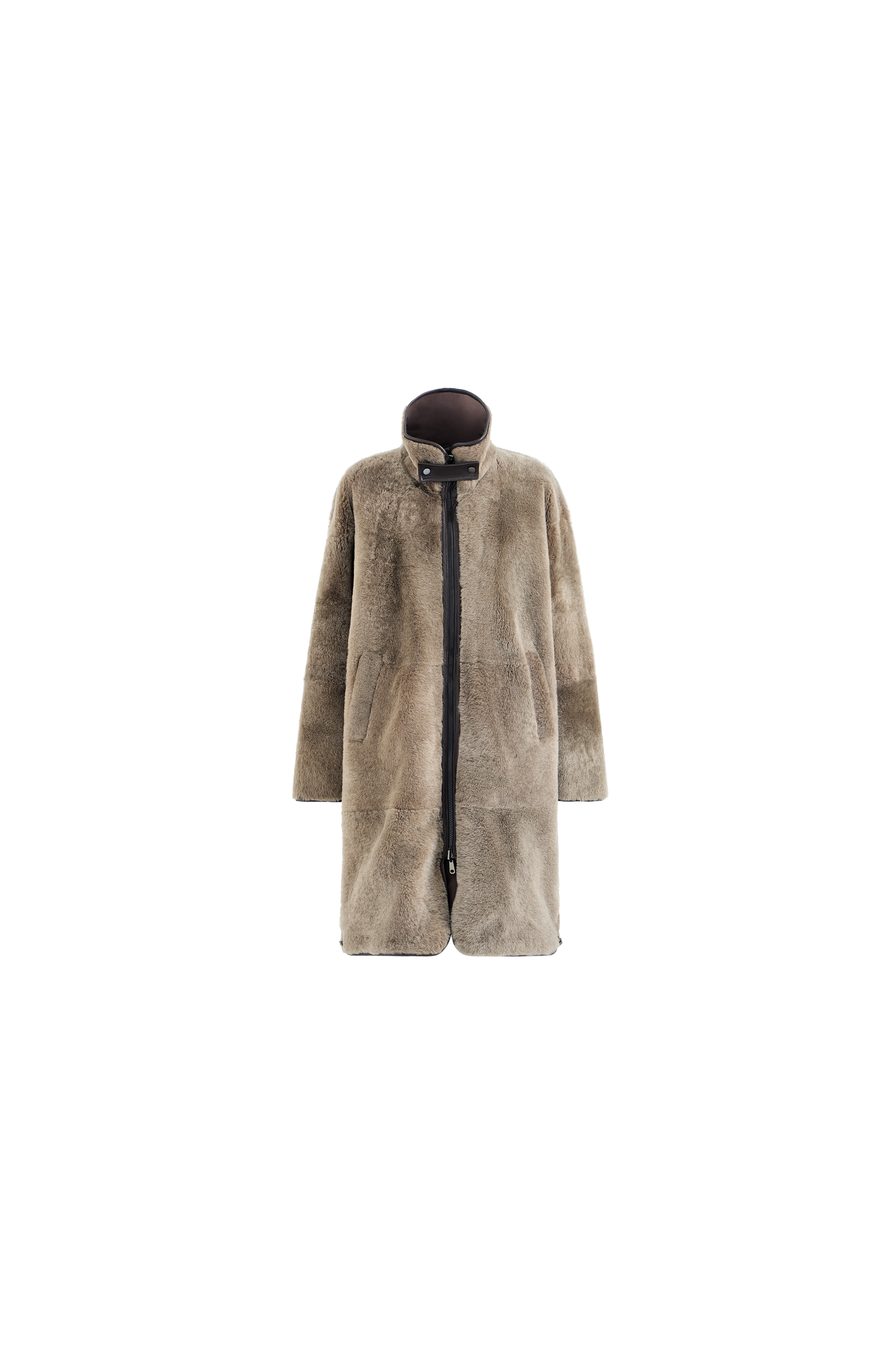 Expertise Reveral Effect Brunello Cucinelli Reversible Shearling Coat With Monili (Women ...