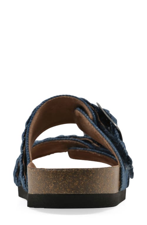 Cliffs By White Mountain Hey Hey Slide Sandal In Dark Blue