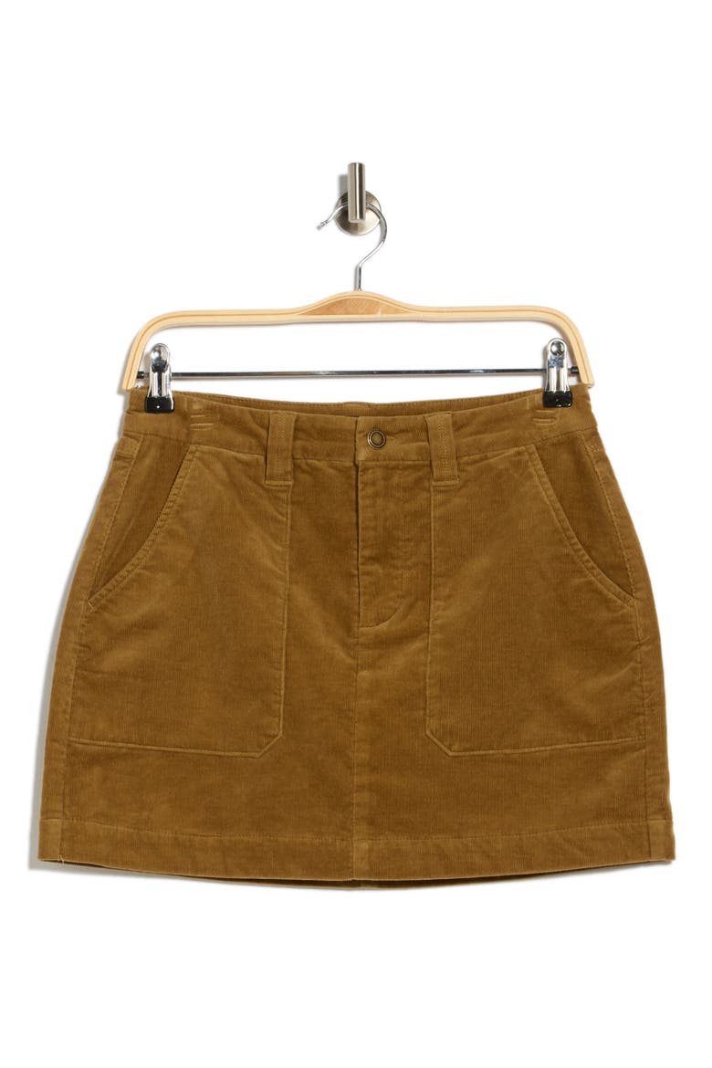 Corduroy Gold Coast Miniskirt, Alternate, color, BUTTERNUT BROWN