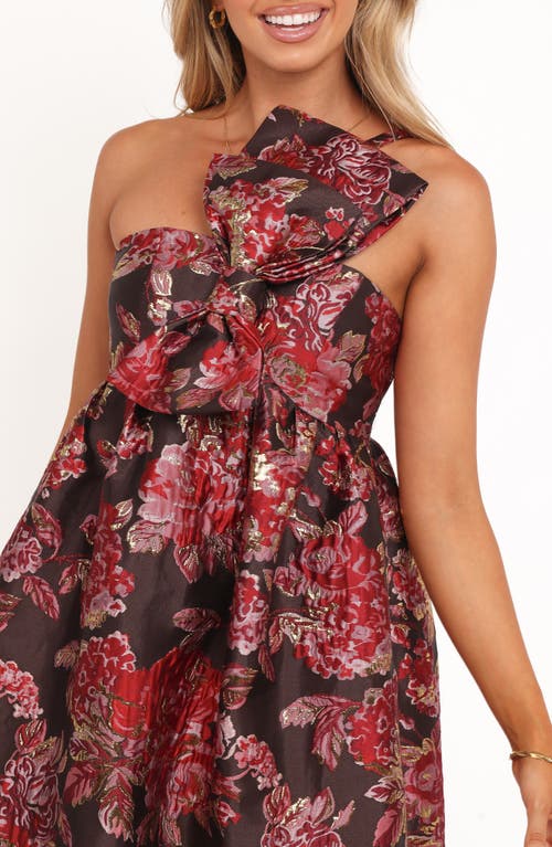 Petal And Pup Petal & Pup Betina Bow Front One-shoulder Maxi Dress In Brown