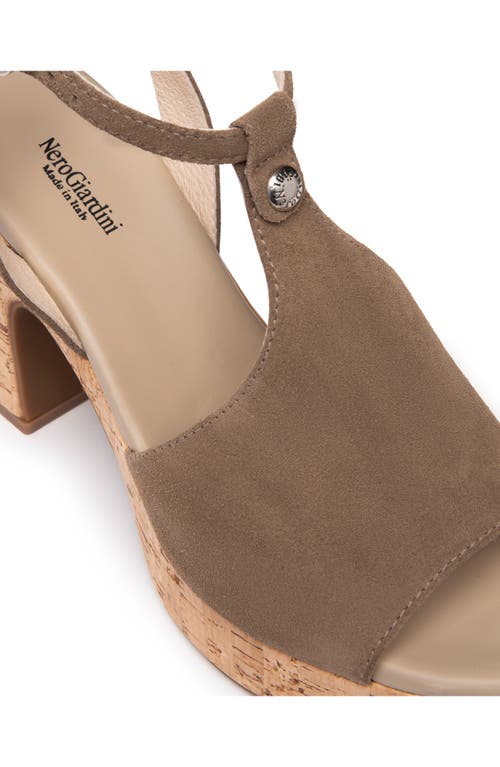Nerogiardini Suede Ankle-strap Platform Sandals