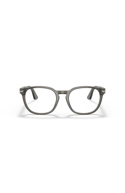 Persol 52mm Round Optical Glasses In Black