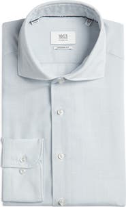 1863 by Eterna Soft Luxury Modern Fit Wool & Linen Non-Iron Dress Shirt