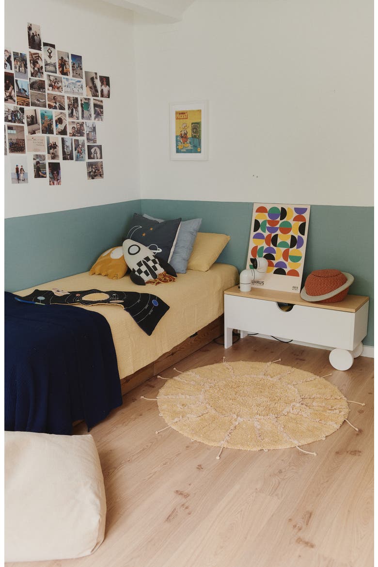 Moon Multishape Washable Cotton Blend Rug, Alternate, color, HONEY