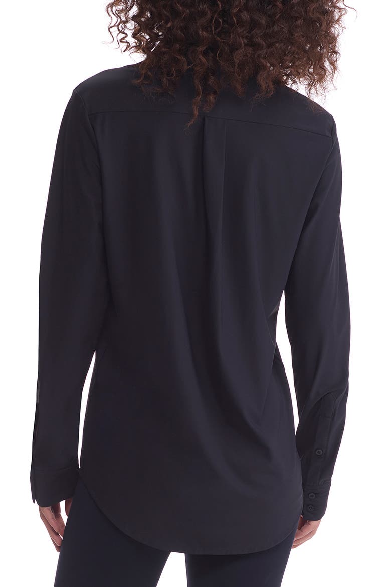 Classic Oversize Button-Up Shirt, Alternate, color, BLACK