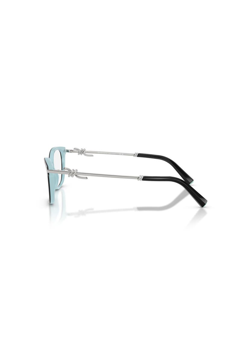 Tiffany & Co. 53mm Rectangle optical glasses, Alternate, color, Black