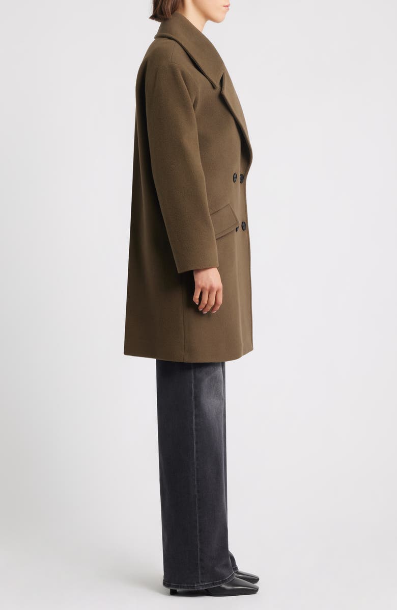 HiSO Luna Virgin Wool & Cashmere Blend Coat, Alternate, color, Olive