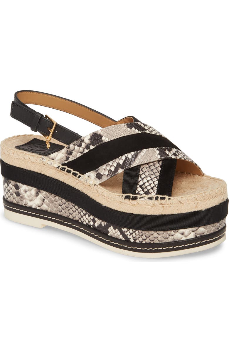 Tory Burch Platform Singback Espadrille Sandal, Main, color,