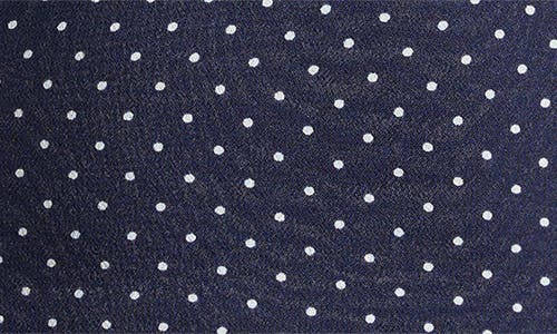 Reformation Pixie Polka Dot Mesh Top In Blue