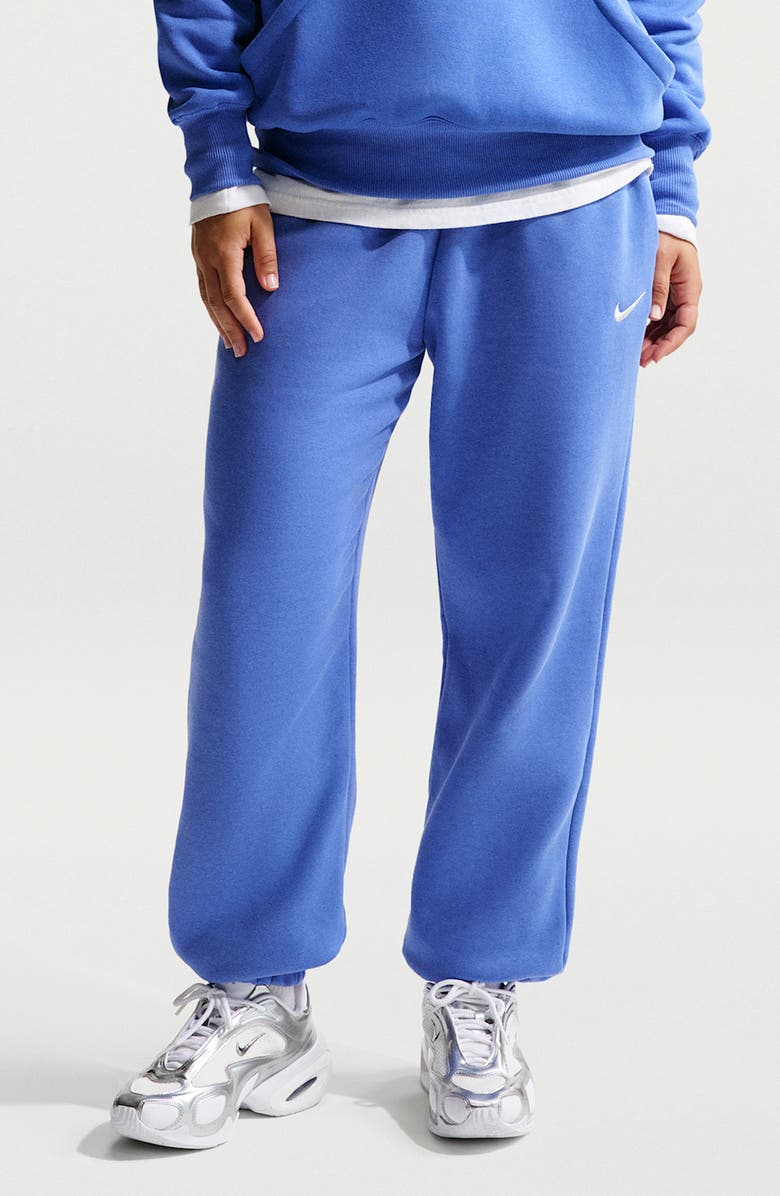 Nike Sportswear Phoenix Fleece High-Waisted Oversized Sweatpants, Main, color, 460 Light Medium Blue/Sail