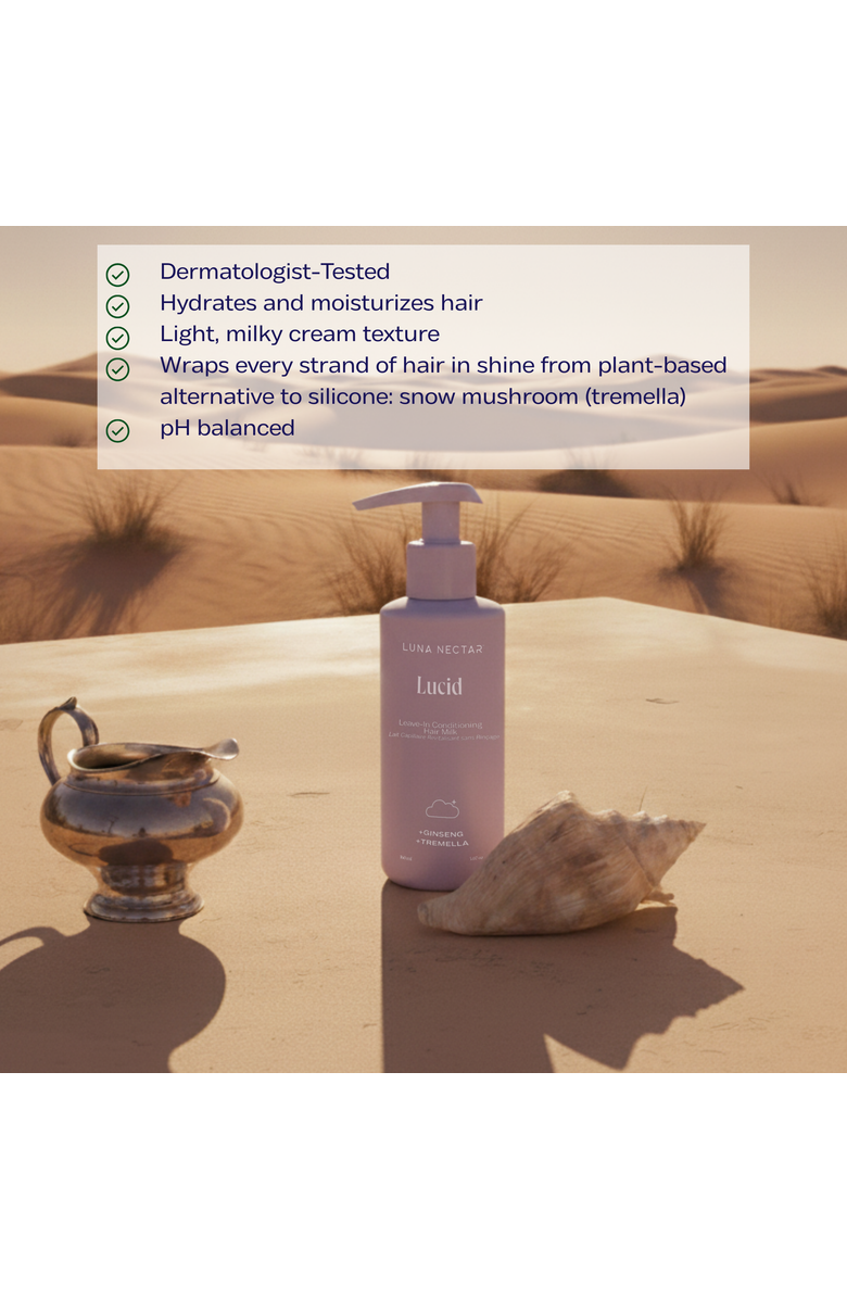 Luna Nectar Lucid Leave-In Conditioning Hair Milk, Alternate, color, White