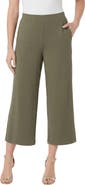 Roaman's Plus Size Ultra Drape Wide Leg Pull On Capri Pants