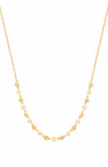 EFFY 14K Gold Plated Sterling Silver Diamond Frontal Necklace