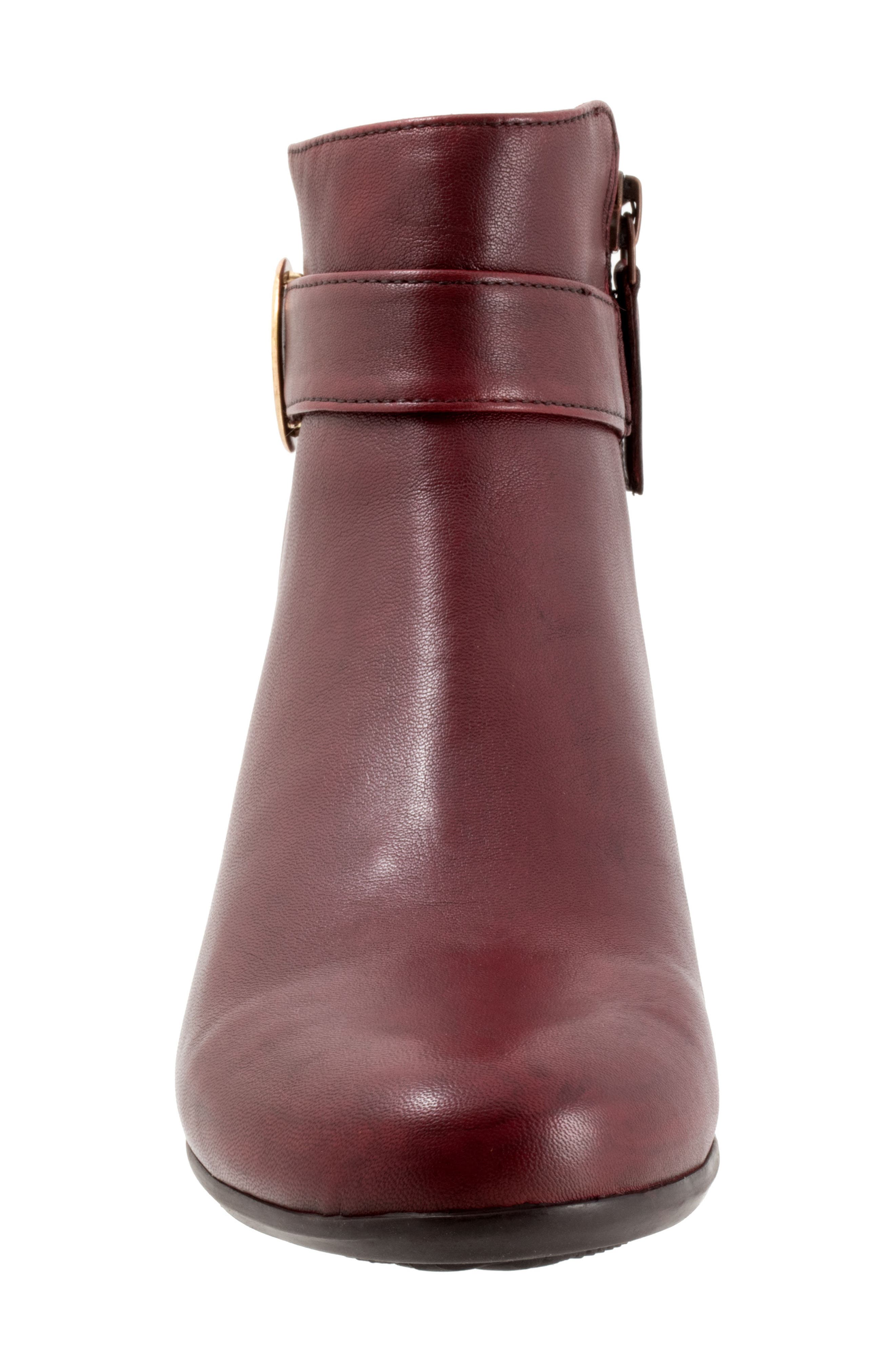 Melody Bootie, Alternate, color, DARK RED