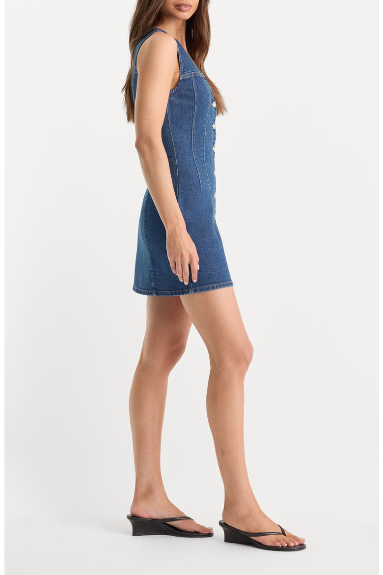 The Denim V-Neck Minidress, Alternate, color, INDIGO1265