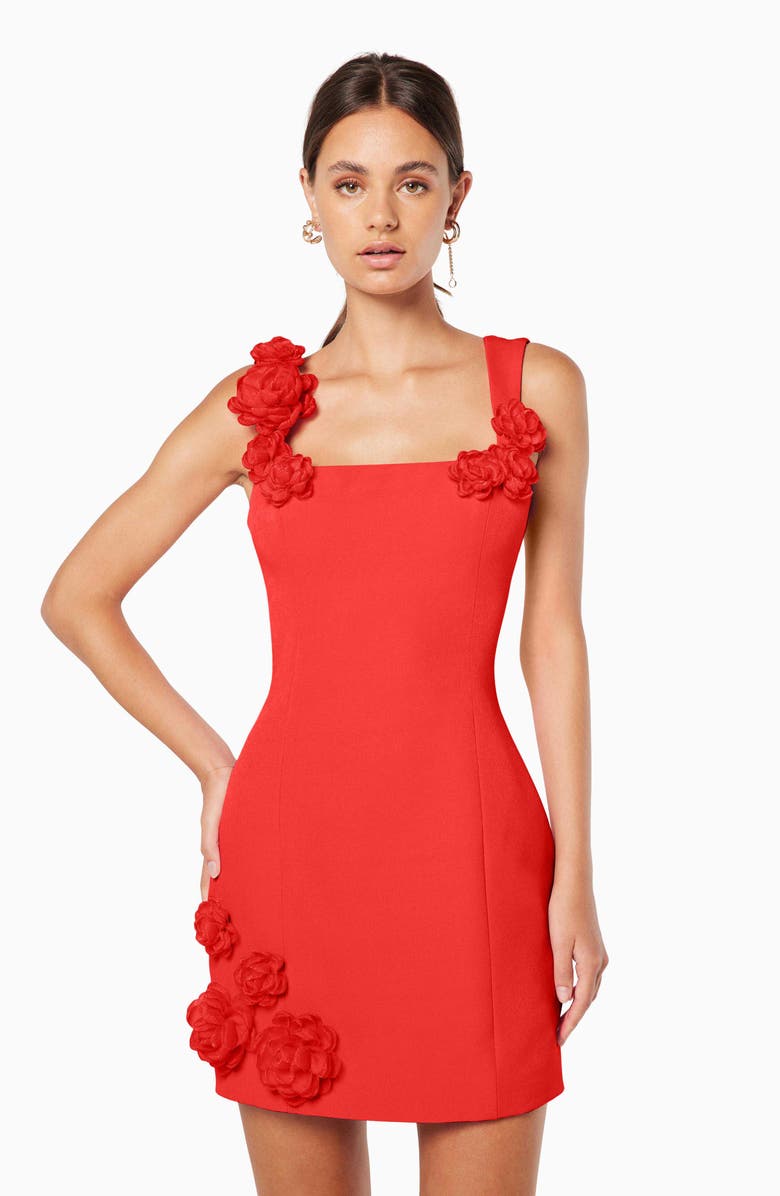 Elliatt Trompe Rosette Minidress, Alternate, color, Red