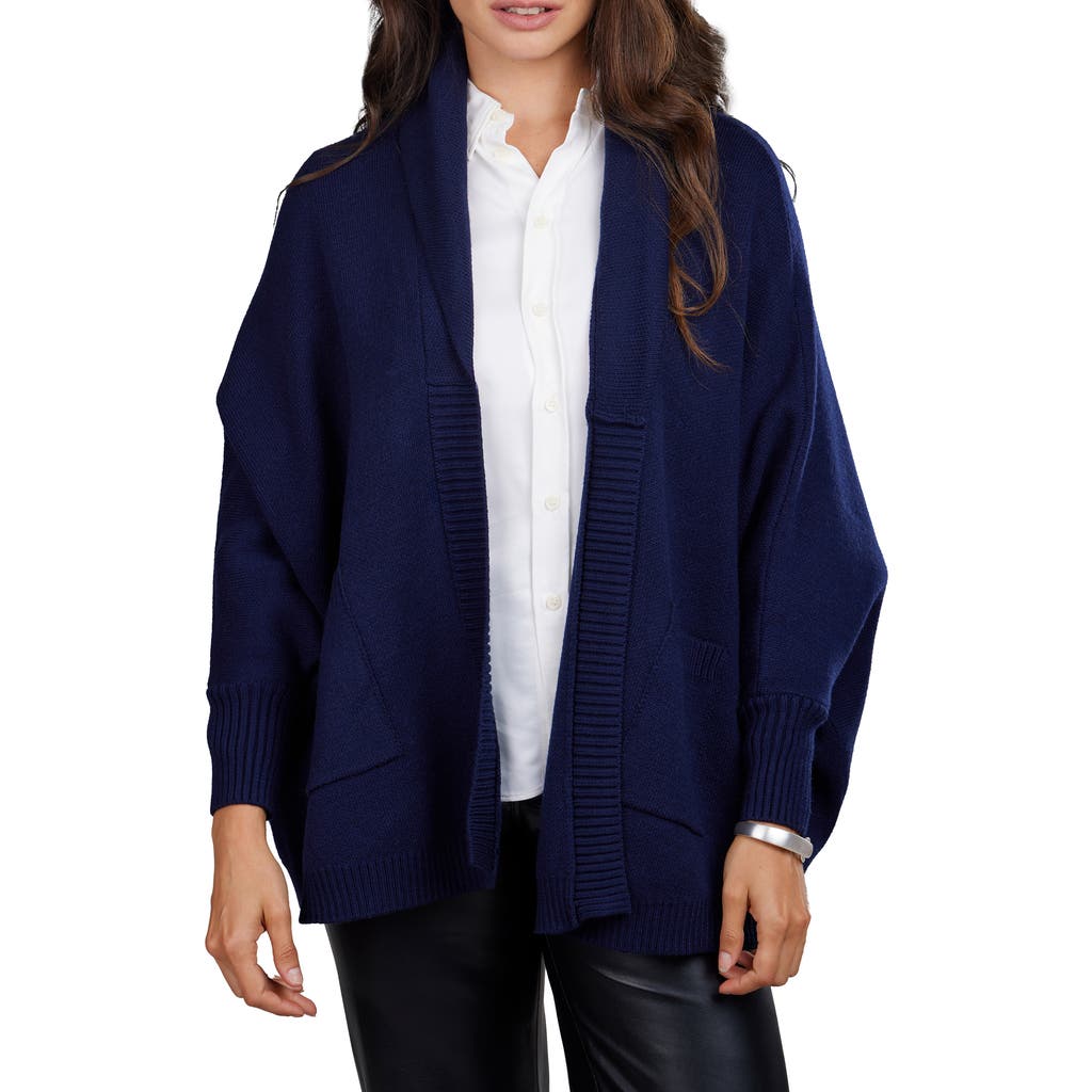Saachi Oversize Ribbed Knit Cardigan In Navy