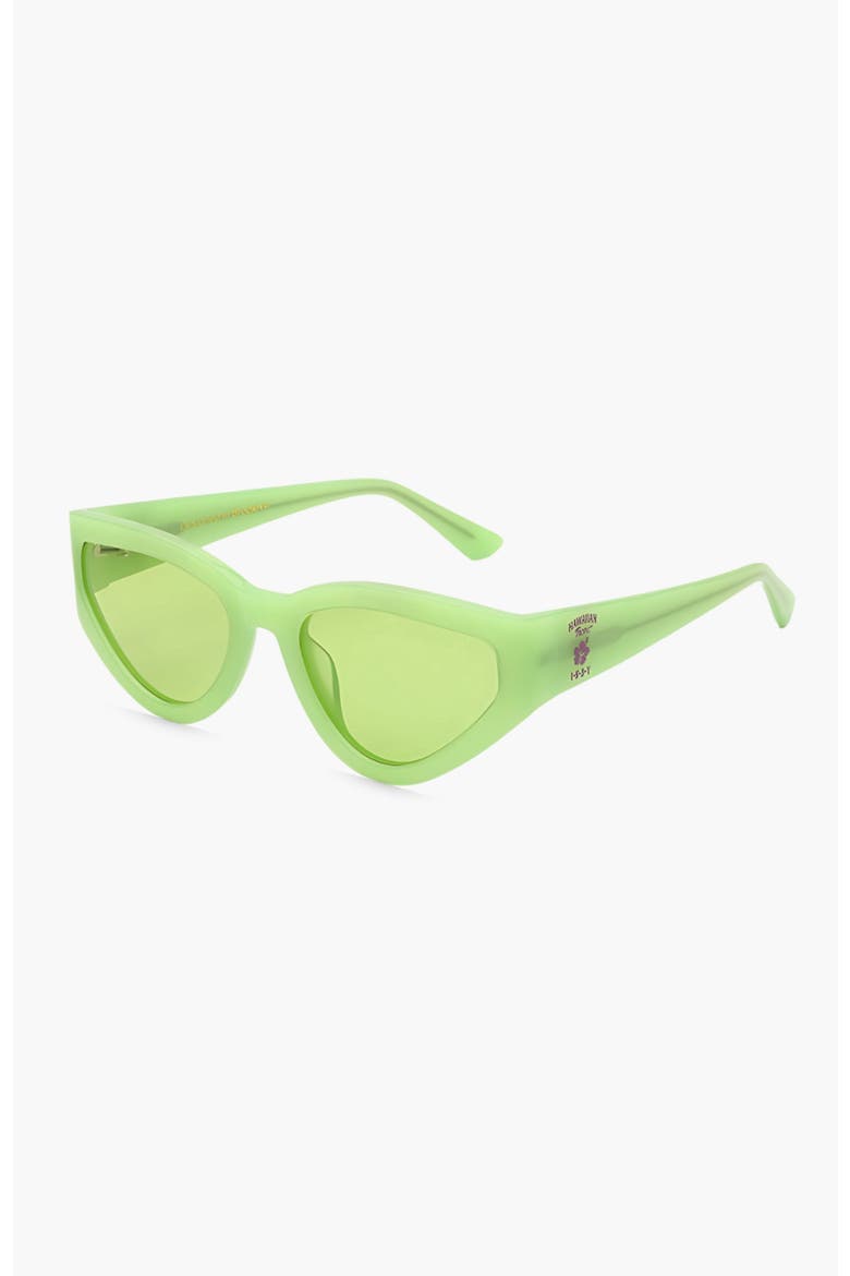 Nolita Cateye Polarized Sunglasses, Alternate, color, Lime