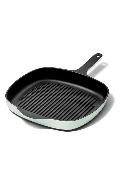 CARAWAY 10.5-Inch Enameled Cast Iron Grill Pan in Mist 