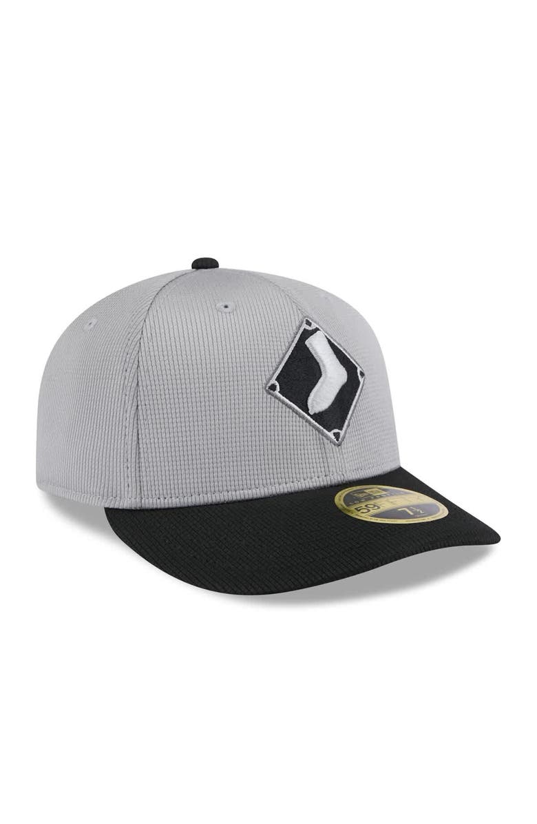 New Era Men's New Era Gray/Black Chicago White Sox 2025 Batting Practice Low Profile 59FIFTY Fitted Hat, Alternate, color, Gray