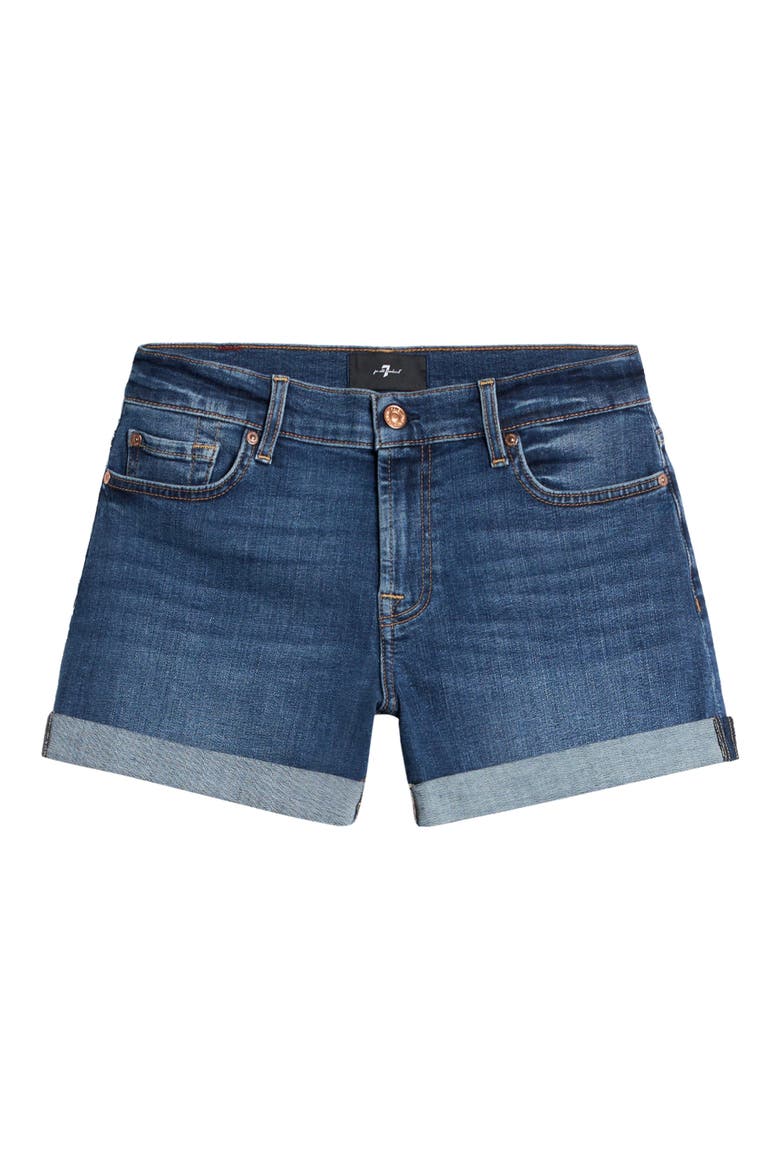 Midroll Stretch Denim Shorts, Alternate, color, VANITY