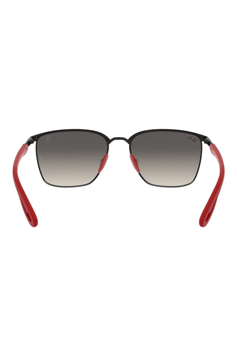 x Ferrari Scuderia 56mm Square Sunglasses, Alternate, color, MATTE BLACK