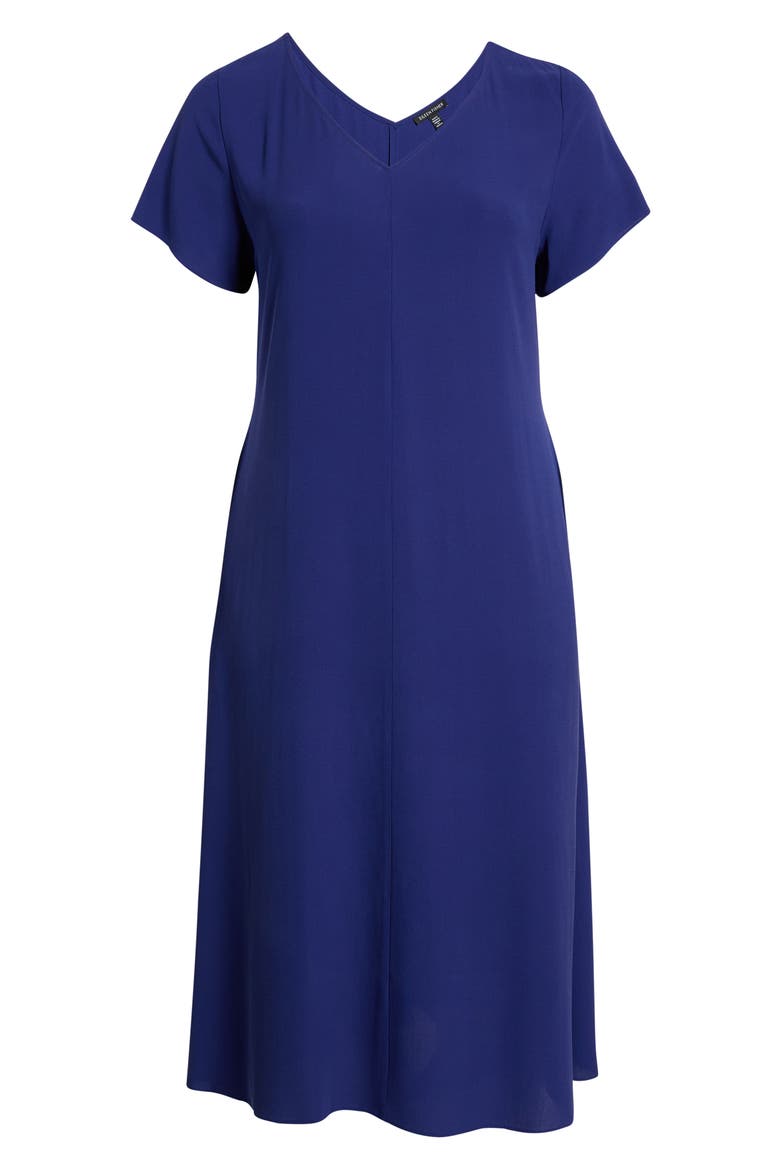 Silk Midi Dress, Alternate, color, INFINITY