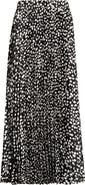 Halogen® Pleated Polka Dot Elastic Waist Skirt